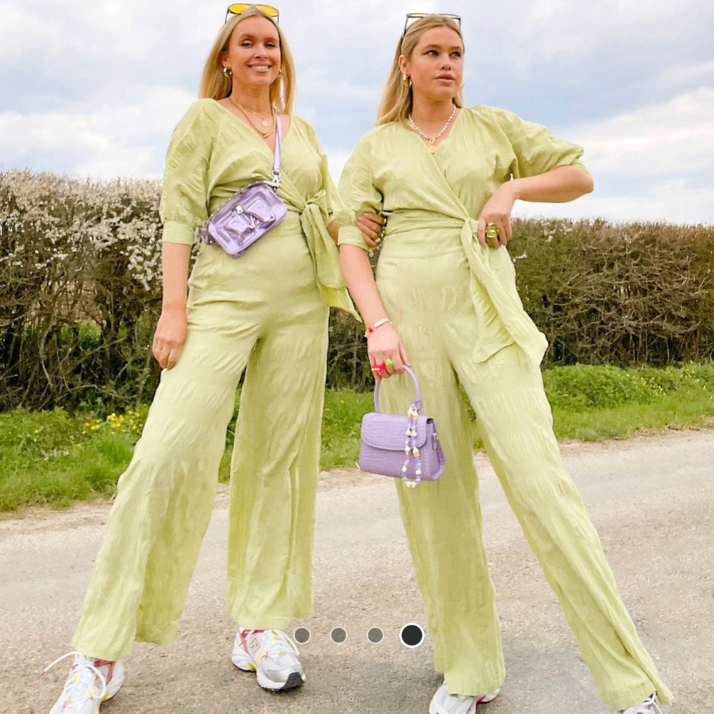Labelrail x Olivia and Alice Jumpsuit with Wrap Tie Waist Texture